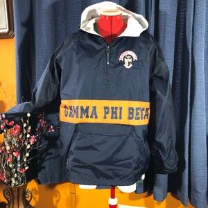 Gamma Phi Beta Pullover Windbreaker by Charles River Apparel Jacket